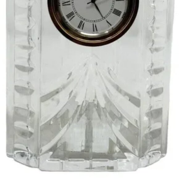 WATERFORD Hollywood Regency Overture Crystal Table Clock Vintage 90's - Picture 3 of 3
